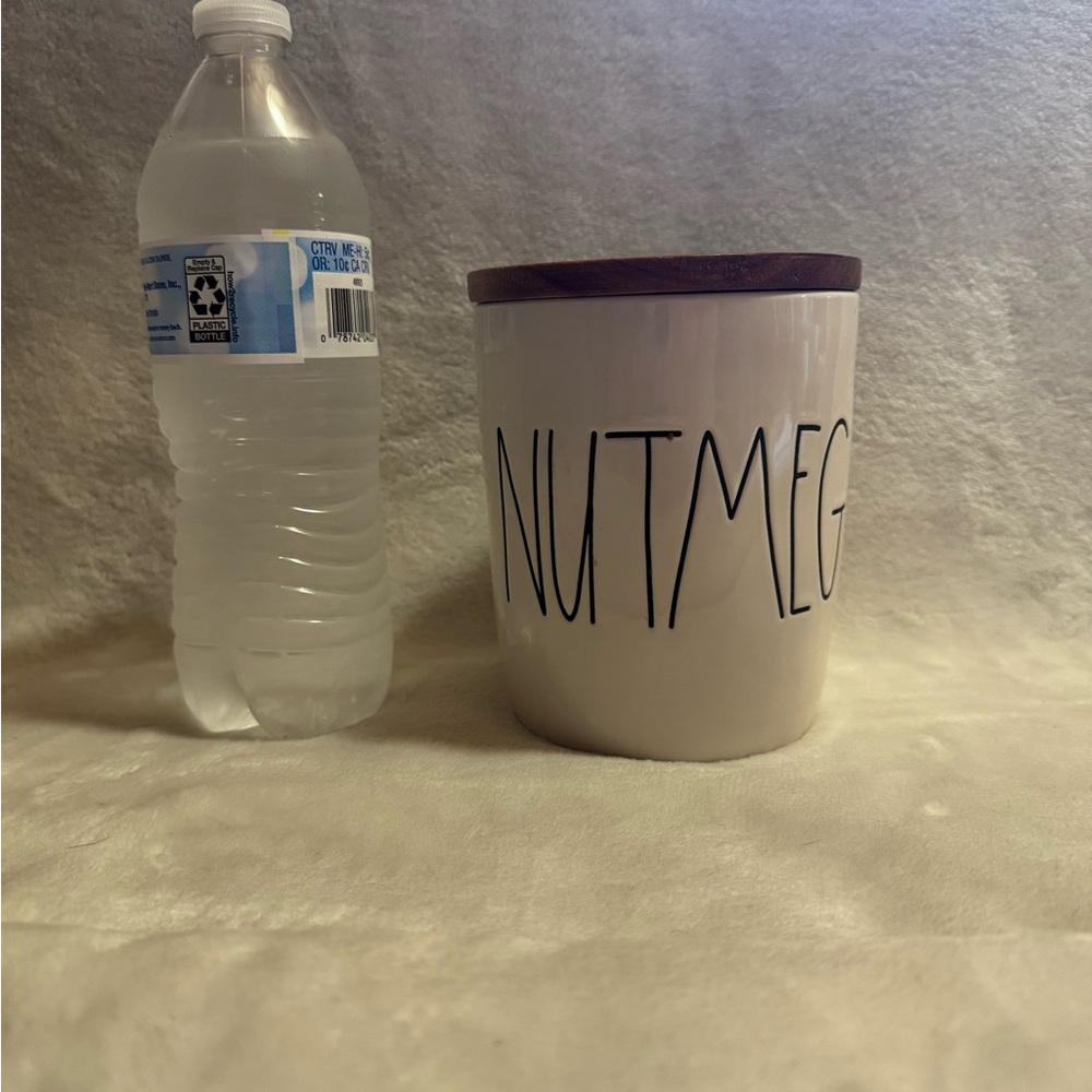 Rae Dunn Nutmeg Jar with Purple Lid